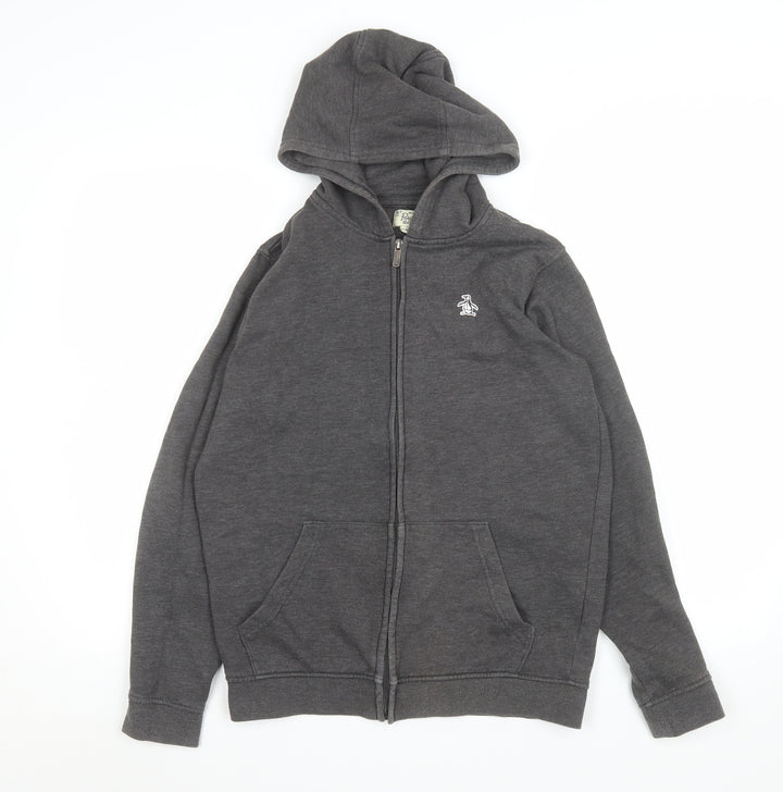 Penguin by Munsingwear Boys Grey Hooded Full Zip Jacket 14-15 Years