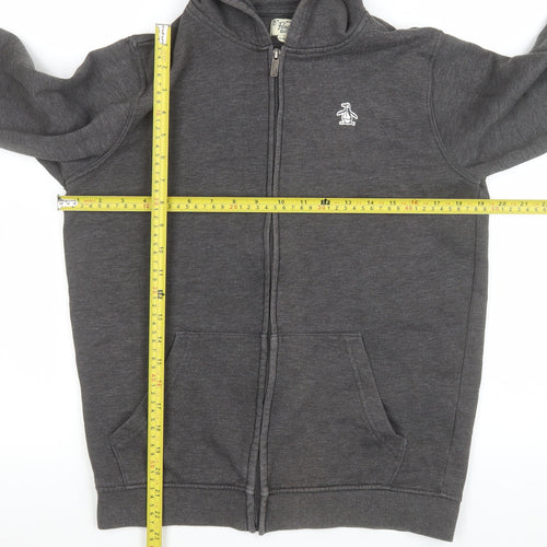 Penguin by Munsingwear Boys Grey Hooded Full Zip Jacket 14-15 Years