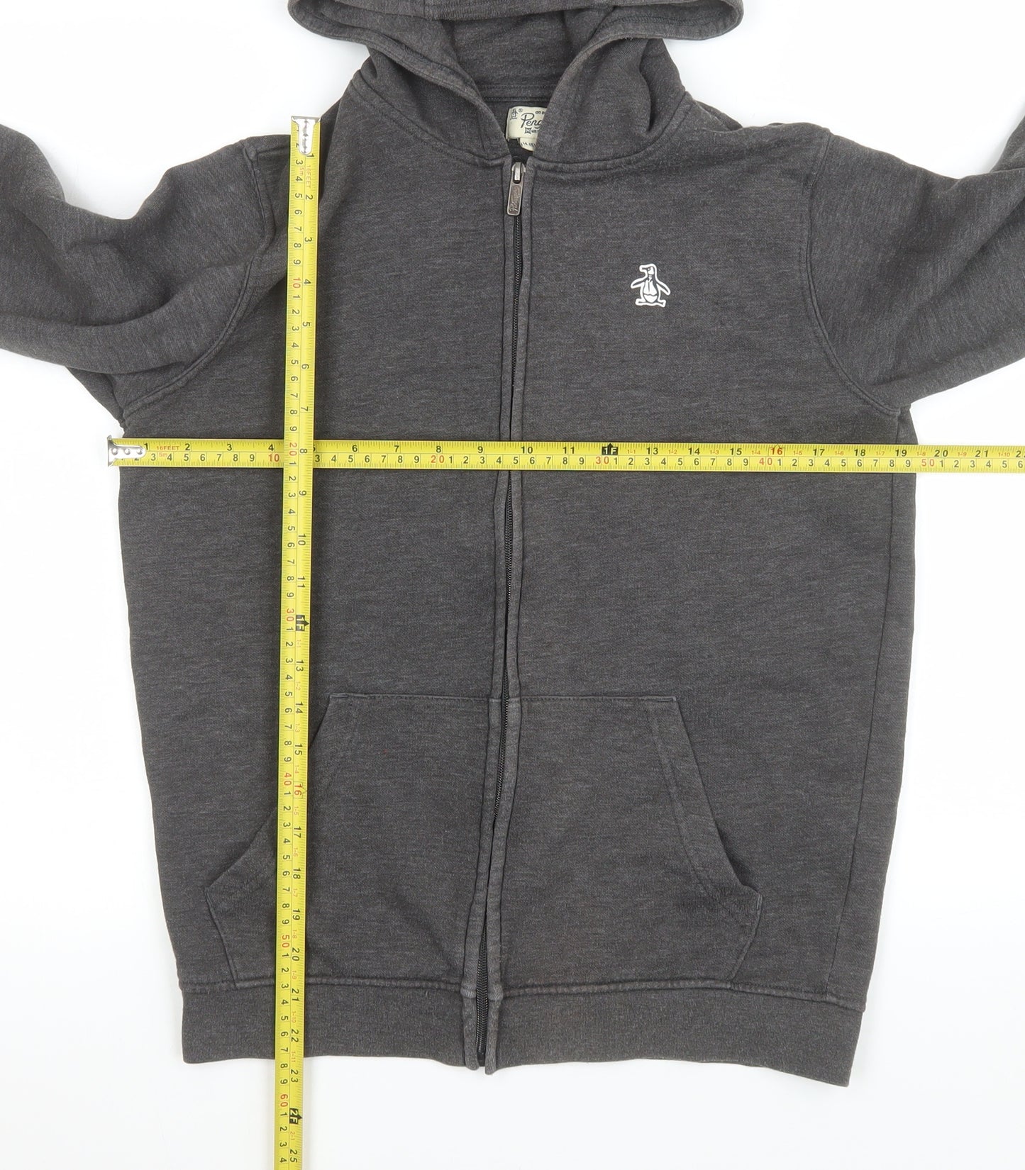 Penguin by Munsingwear Boys Grey Hooded Full Zip Jacket 14-15 Years