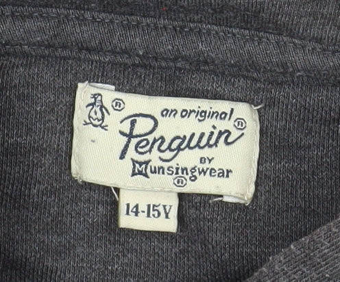 Penguin by Munsingwear Boys Grey Hooded Full Zip Jacket 14-15 Years