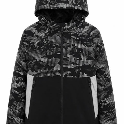 George Boys Black Camouflage Hooded Windbreaker Jacket 10-11 Years
