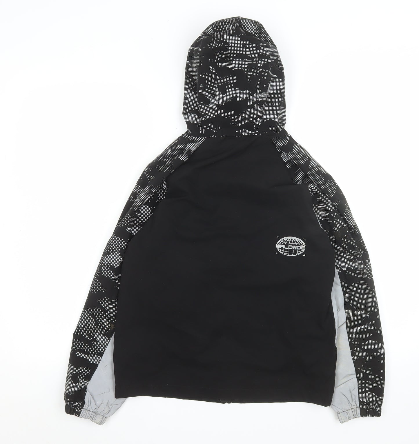 George Boys Black Camouflage Hooded Windbreaker Jacket 10-11 Years
