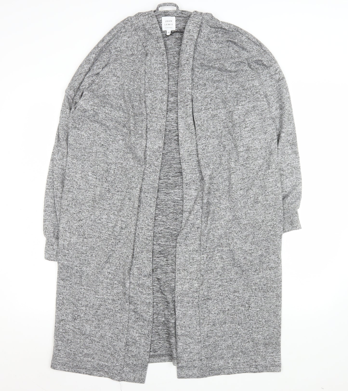 John Lewis Women Grey Long Knit Coatigan Size M