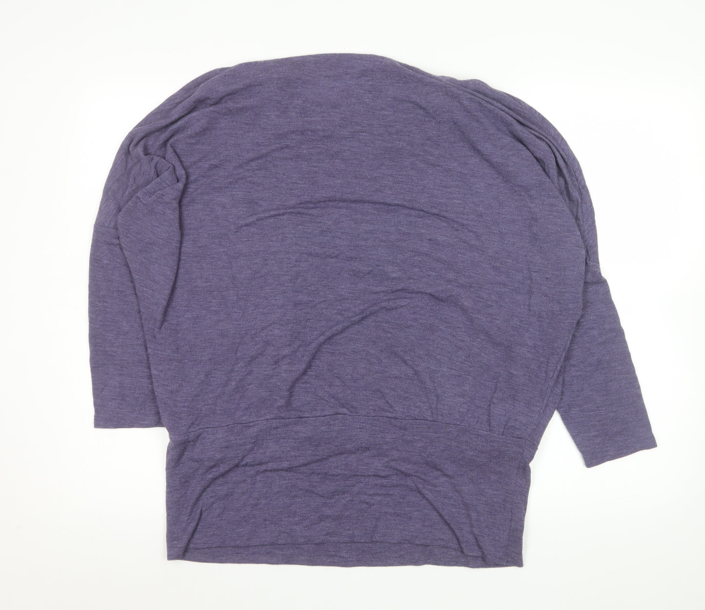 Gallery Women's Purple Cowl Neck Tunic Blouse XL Relaxed Fit 3/4 Sleeve