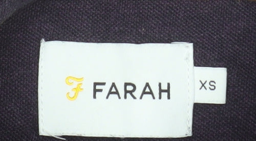 Farah Men’s Purple Long Sleeve Cotton Polo Shirt XS
