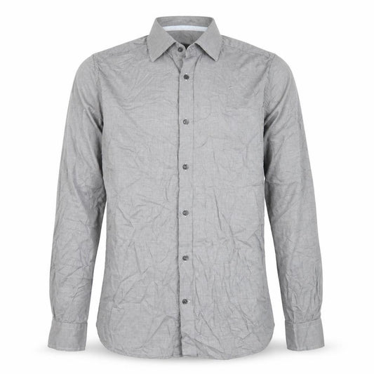 Next Men's Grey 16.5in 42cm 100% Cotton Long Sleeve Formal Shirt