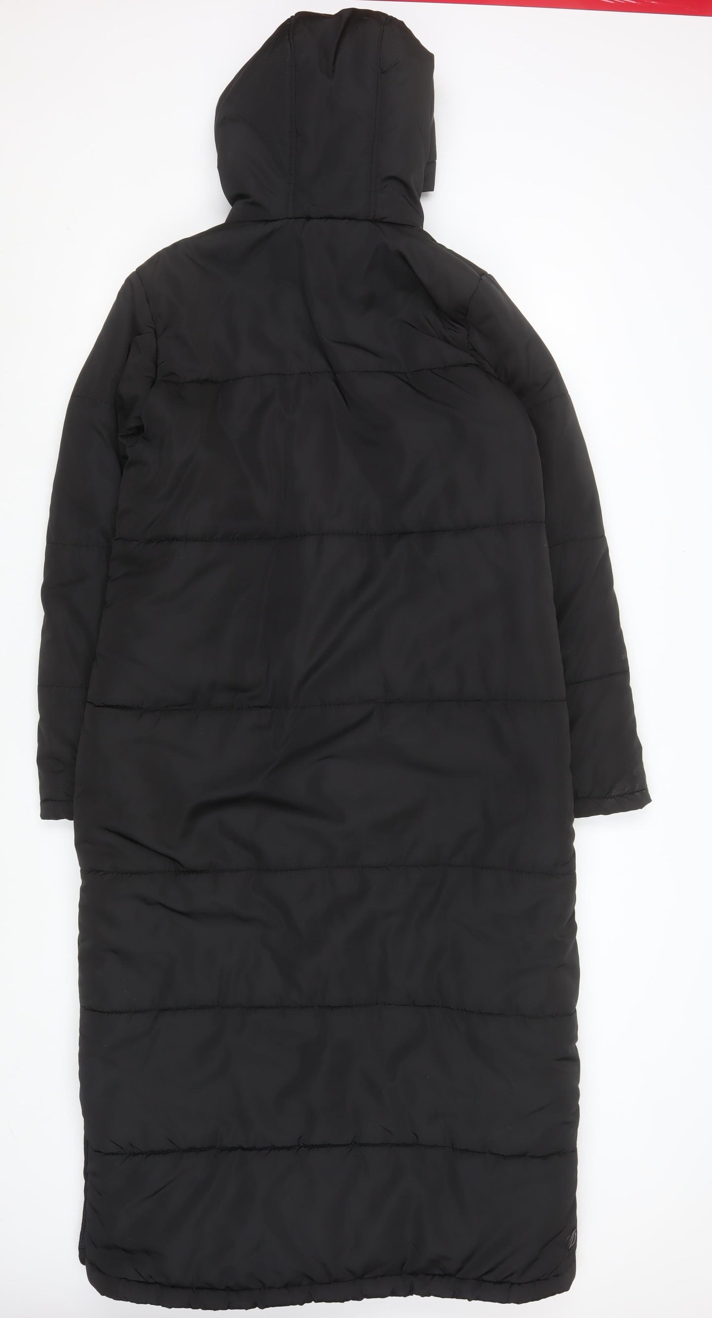 Dare 2B Women's Black Long Puffer Coat Size 12 Hooded Winter Jacket