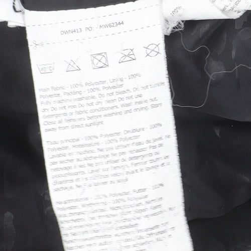 Dare 2B Women's Black Long Puffer Coat Size 12 Hooded Winter Jacket