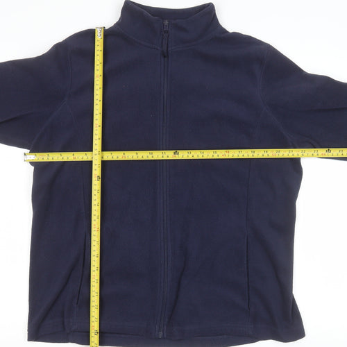 St. Bernard Women’s Navy Fleece Full Zip Jacket Size 16