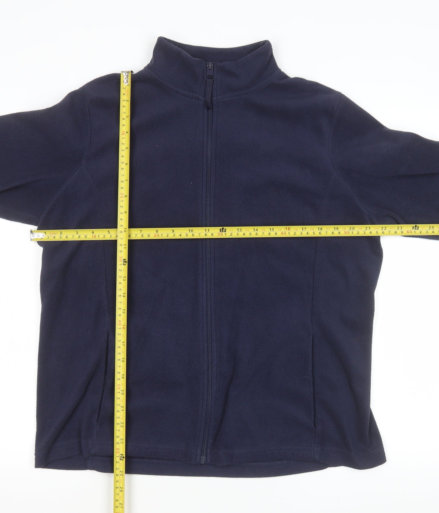 St. Bernard Women’s Navy Fleece Full Zip Jacket Size 16