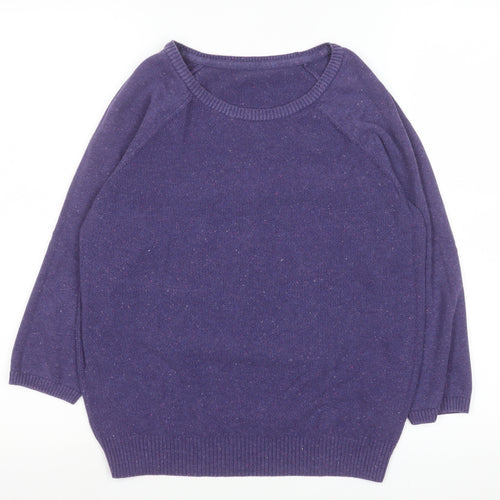 Marks and Spencer Women’s Purple Cotton Knit Blouse UK 8