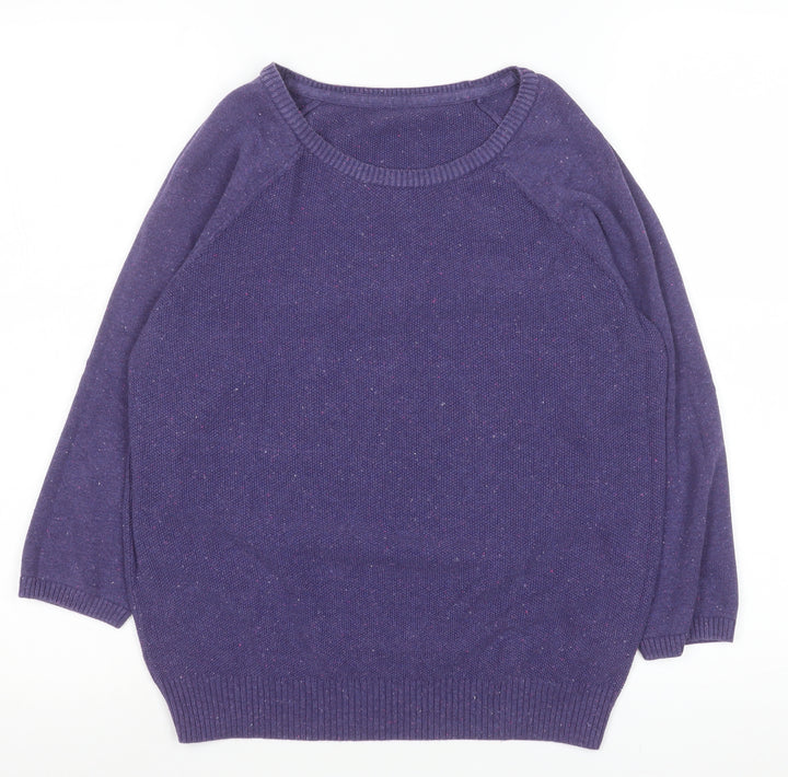 Marks and Spencer Women’s Purple Cotton Knit Blouse UK 8