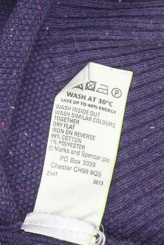 Marks and Spencer Women’s Purple Cotton Knit Blouse UK 8