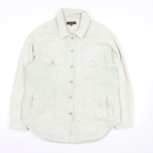 Missguided Women’s Beige Corduroy Sherpa Lined Jacket Size 6