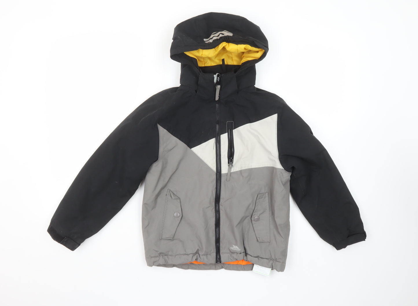 Trespass Boys Grey Waterproof Hooded Puffer Jacket 5-6 Years