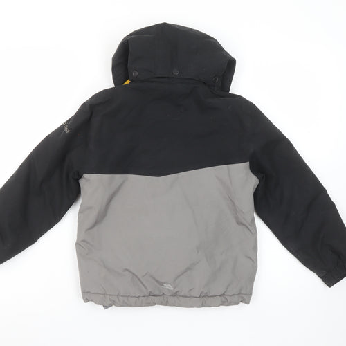 Trespass Boys Grey Waterproof Hooded Puffer Jacket 5-6 Years