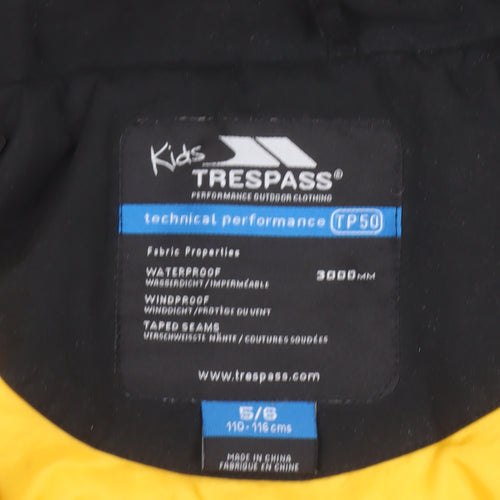 Trespass Boys Grey Waterproof Hooded Puffer Jacket 5-6 Years