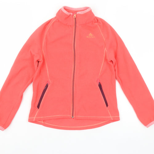Quechua Girls Pink Fleece Full Zip Jacket 8 Years Lightweight Outdoor