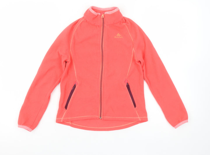 Quechua Girls Pink Fleece Full Zip Jacket 8 Years Lightweight Outdoor