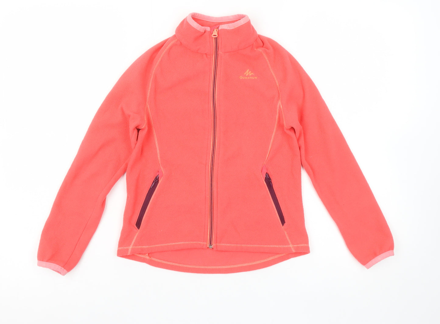 Quechua Girls Pink Fleece Full Zip Jacket 8 Years Lightweight Outdoor