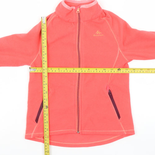 Quechua Girls Pink Fleece Full Zip Jacket 8 Years Lightweight Outdoor