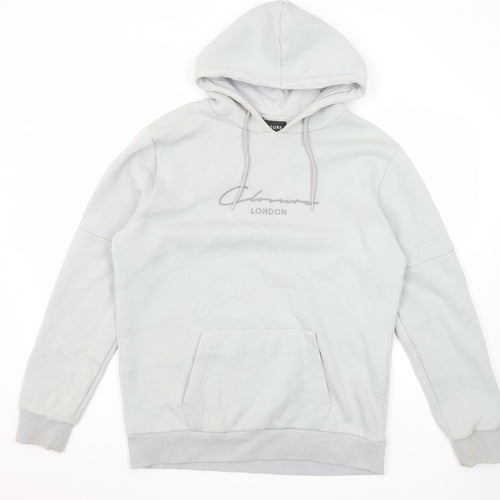 Closure London Men's Grey L Pullover Hoodie with Logo