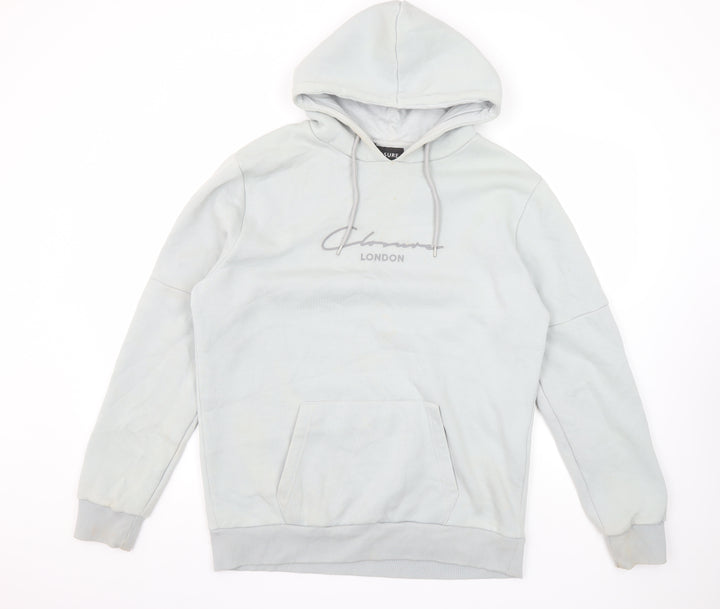 Closure London Men's Grey L Pullover Hoodie with Logo