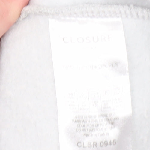 Closure London Men's Grey L Pullover Hoodie with Logo