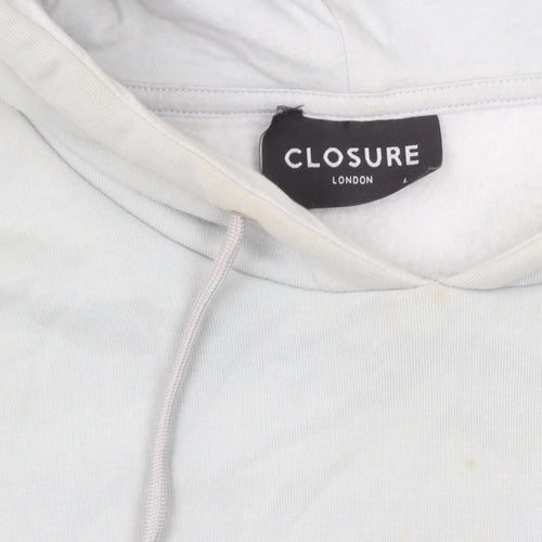 Closure London Men's Grey L Pullover Hoodie with Logo