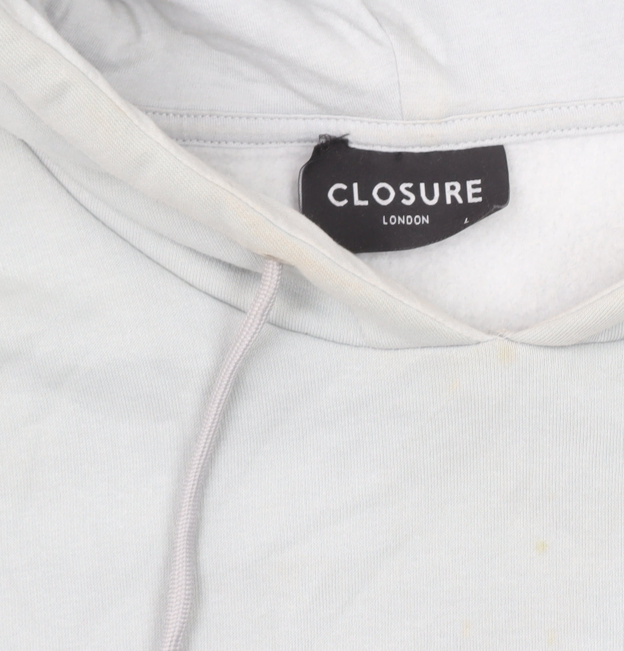 Closure London Men's Grey L Pullover Hoodie with Logo