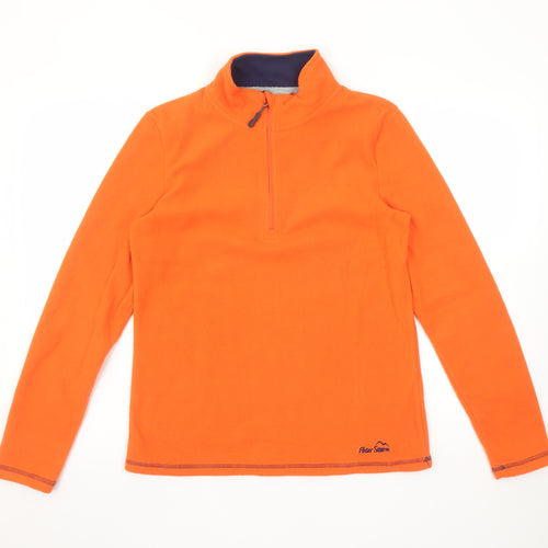 Peter Storm Women's Orange 1/2 Zip Fleece Sweatshirt Size 12