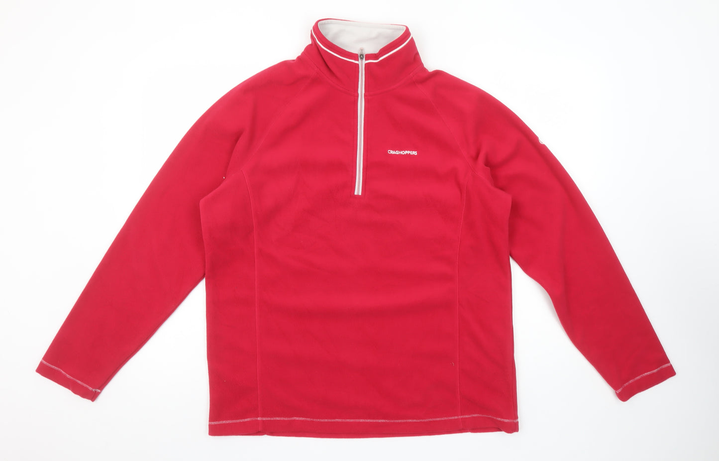 Craghoppers Women Red Fleece 1/2 Zip Pullover Sweatshirt UK 12