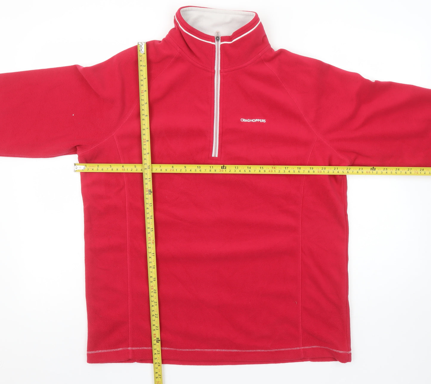 Craghoppers Women Red Fleece 1/2 Zip Pullover Sweatshirt UK 12