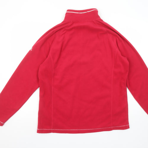 Craghoppers Women Red Fleece 1/2 Zip Pullover Sweatshirt UK 12