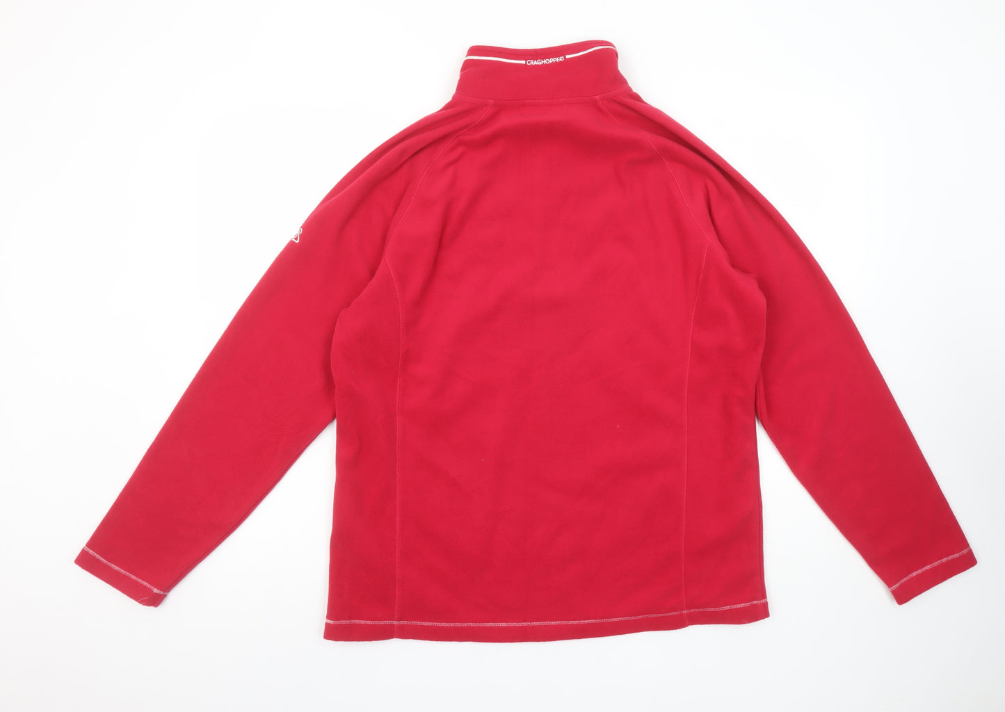 Craghoppers Women Red Fleece 1/2 Zip Pullover Sweatshirt UK 12