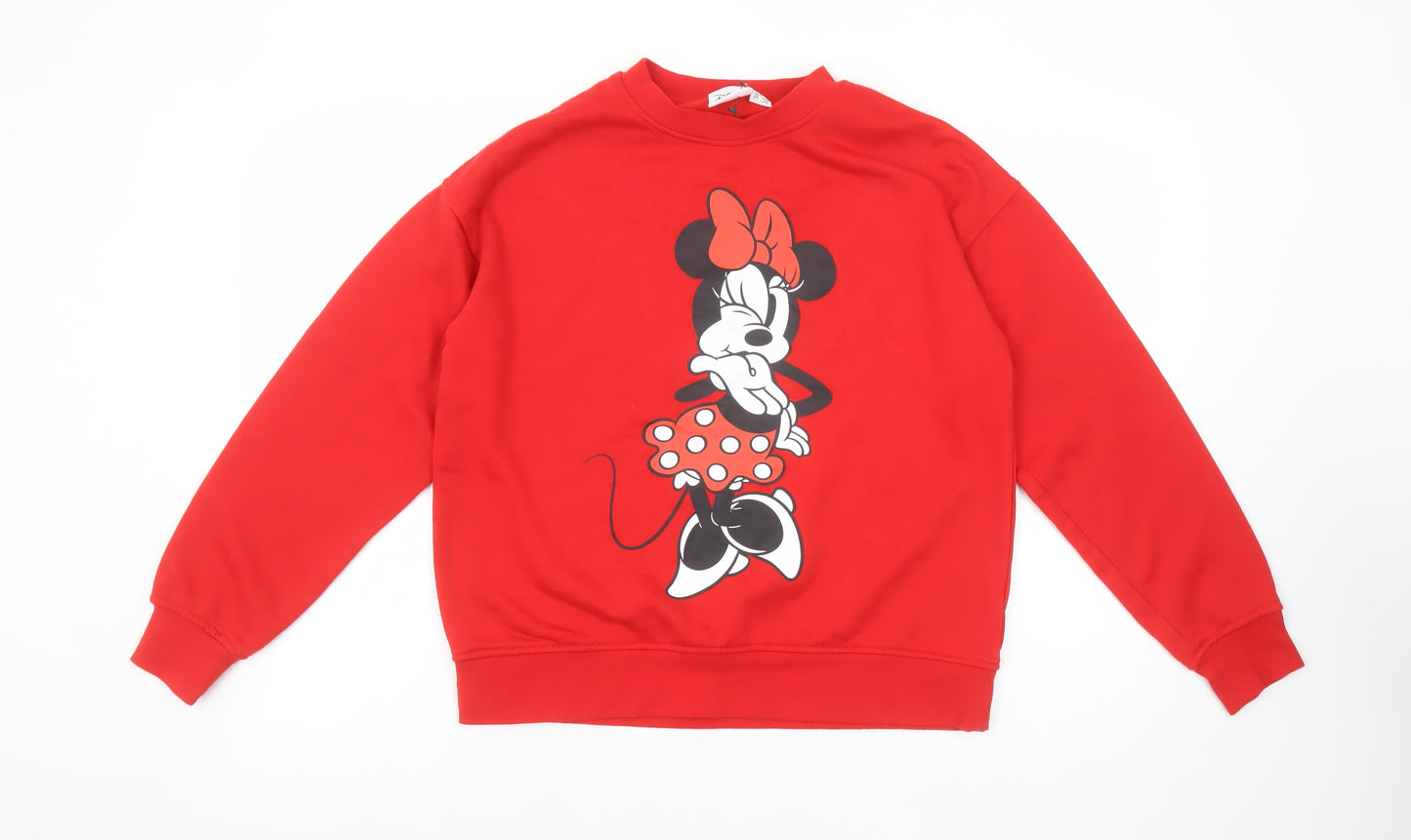 Disney Women’s Red Minnie Mouse Pullover Sweatshirt XS