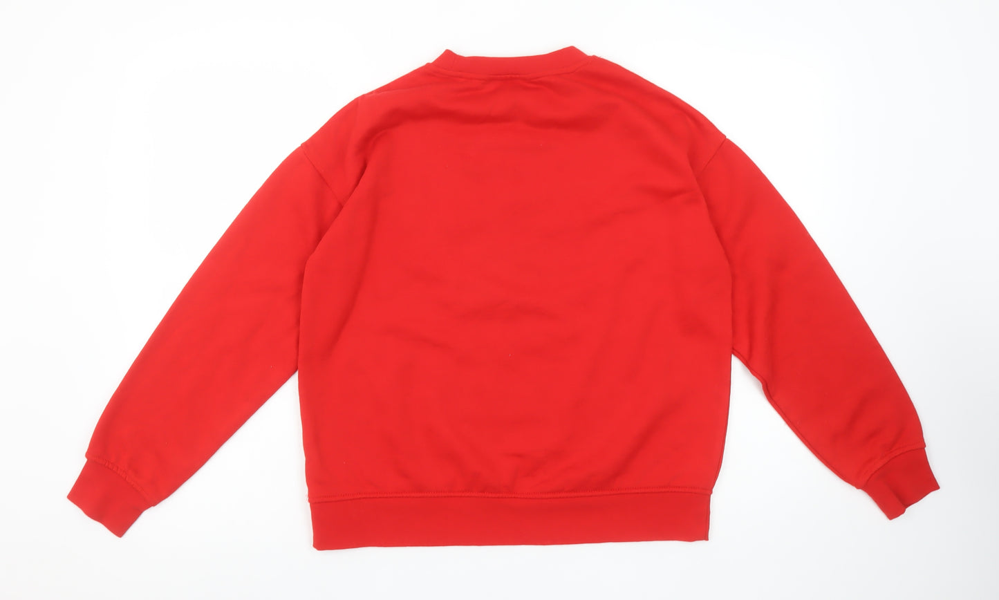 Disney Women’s Red Minnie Mouse Pullover Sweatshirt XS