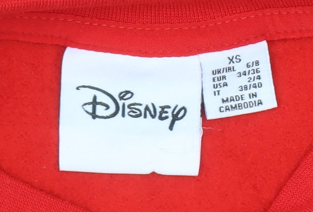 Disney Women’s Red Minnie Mouse Pullover Sweatshirt XS