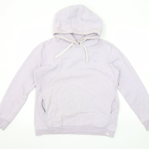 FatFace Women Pale Lilac Hooded Pullover Sweatshirt Size S