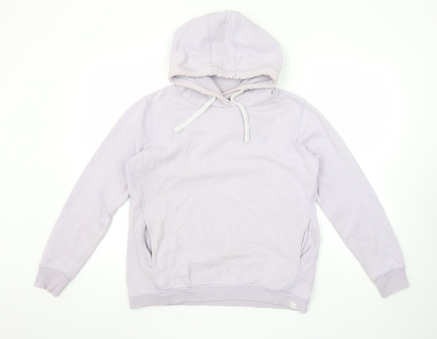 FatFace Women Pale Lilac Hooded Pullover Sweatshirt Size S