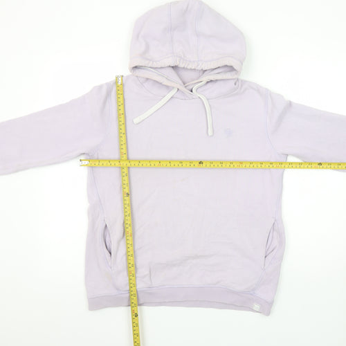FatFace Women Pale Lilac Hooded Pullover Sweatshirt Size S