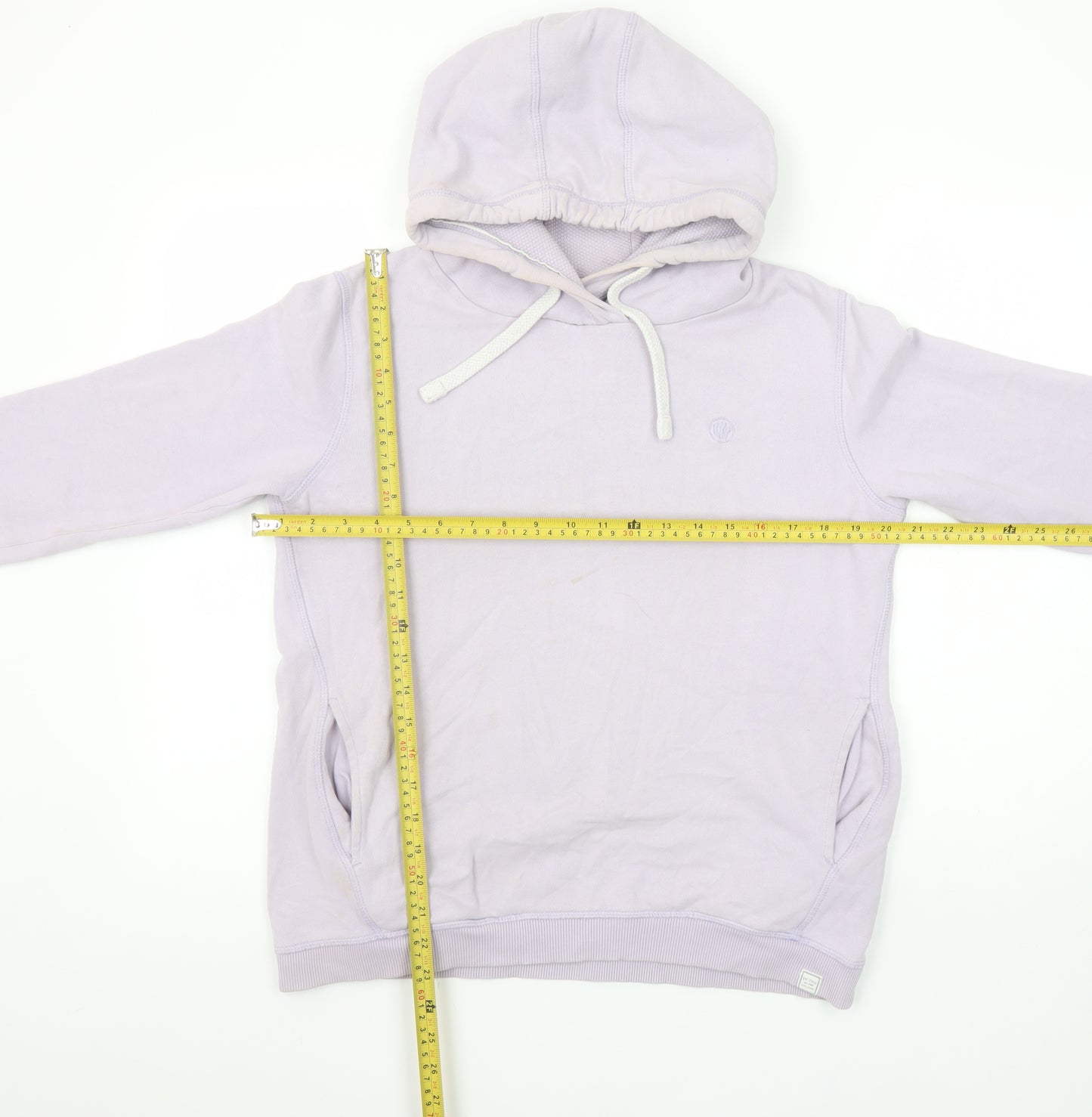 FatFace Women Pale Lilac Hooded Pullover Sweatshirt Size S