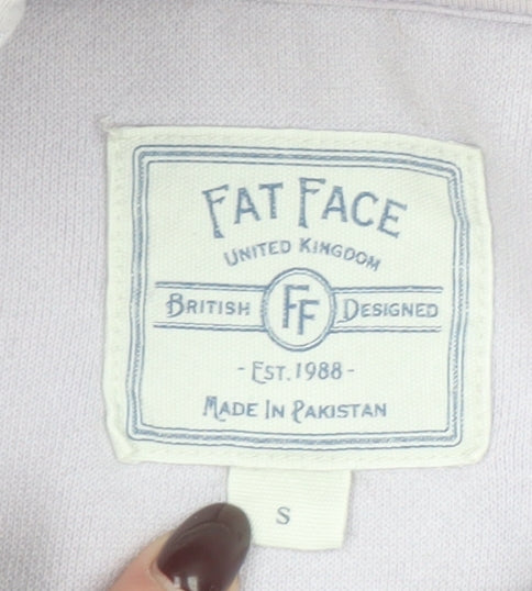 FatFace Women Pale Lilac Hooded Pullover Sweatshirt Size S