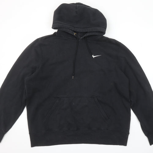 Nike Women's Black Pullover Hoodie Size L Cotton Blend Casual