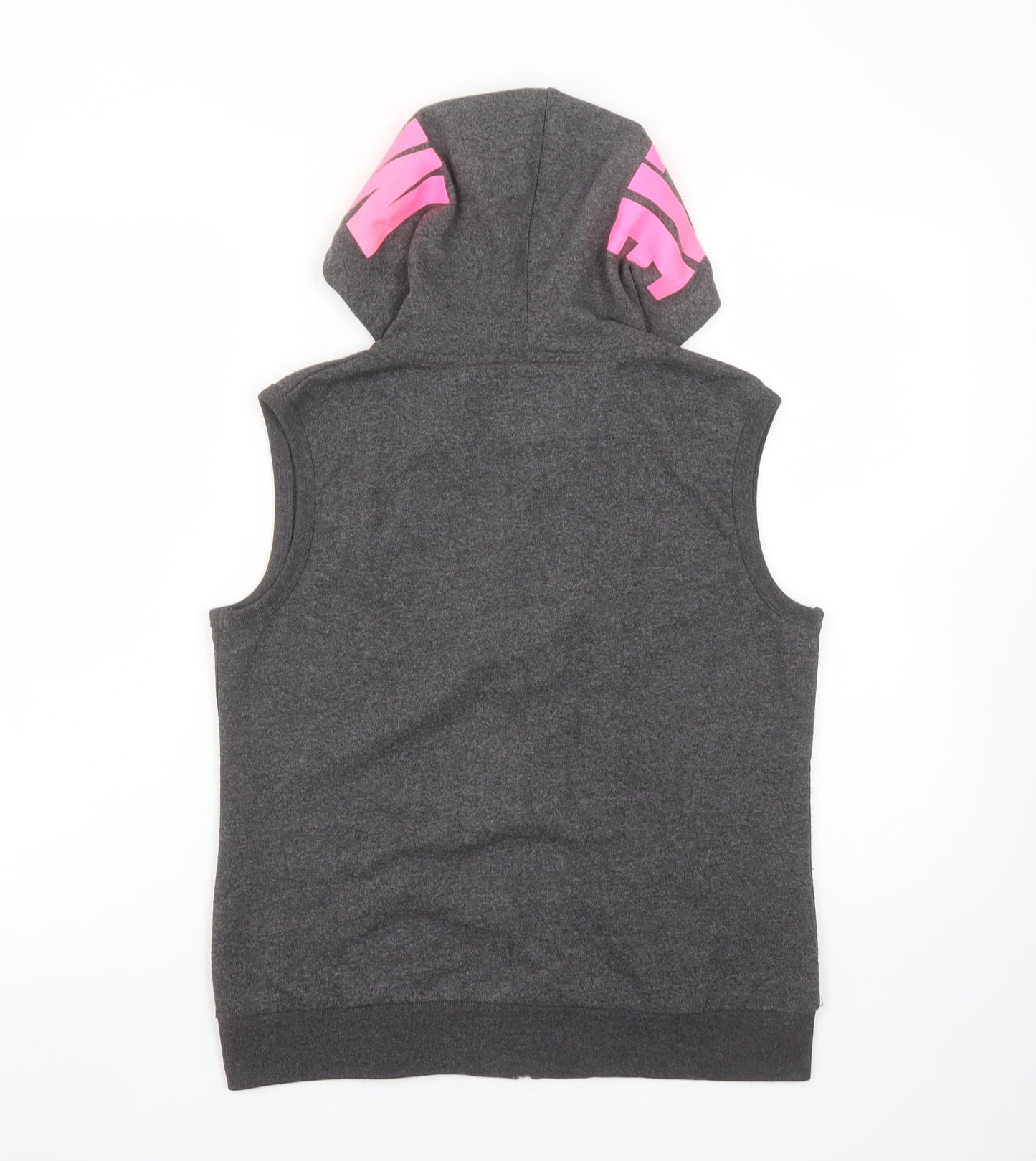 McKenzie Women’s Grey & Pink Full Zip Sleeveless Hoodie Size 12