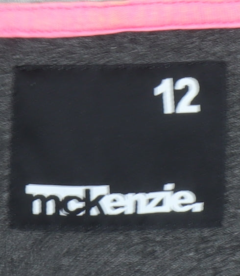 McKenzie Women’s Grey & Pink Full Zip Sleeveless Hoodie Size 12