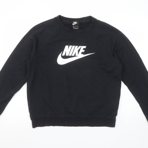 Nike Women's Black Crew Neck Pullover Sweatshirt Size M