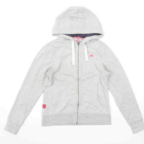 Raging Bull Women's Grey Full Zip Hoodie Size 10 Cotton Blend