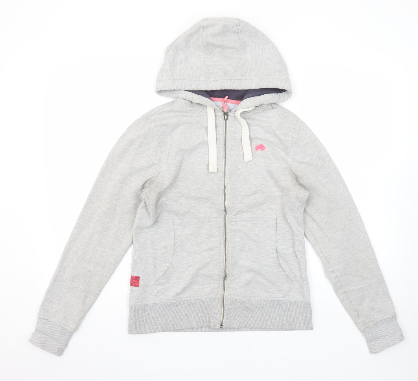 Raging Bull Women's Grey Full Zip Hoodie Size 10 Cotton Blend