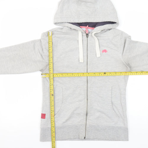 Raging Bull Women's Grey Full Zip Hoodie Size 10 Cotton Blend